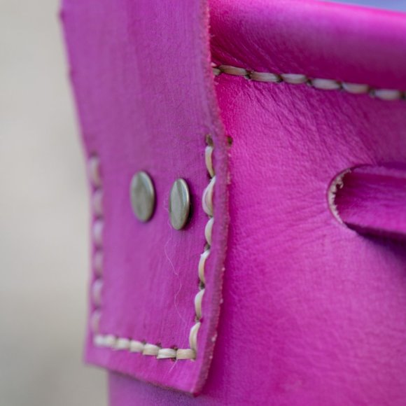 Fuchsia Rose Drawstring Purse - Picture 4 of 5